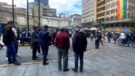 Choferes de La Paz en manifestación