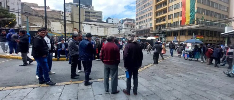 Choferes de La Paz en manifestación