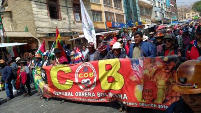 Día del Trabajador en Tarija convocado por la Central Obrera Boliviana
