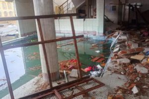 Explosión en sauna-piscina en Alto Pampahasi