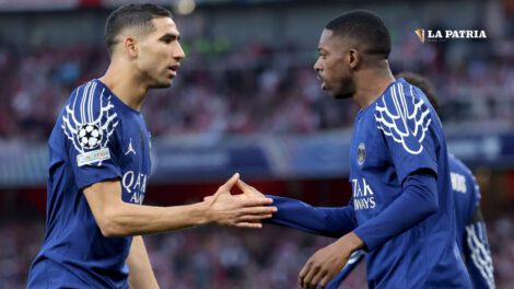 PSG Champions League, Ousmane Dembelé celebra gol ante Arsenal