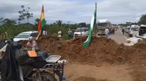 Bloqueo en carreteras de Santa Cruz