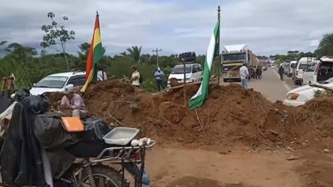 Bloqueo en carreteras de Santa Cruz