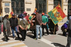 Gremiales durante su movilización por Ley de Patentes