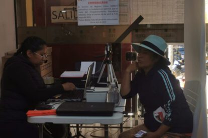Empadronamiento en Oruro para las elecciones