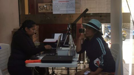 Empadronamiento en Oruro para las elecciones