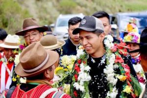 Anelis Huanca representante de organizaciones sociales de los Yungas para apoyar a Andrónico Rodríguez