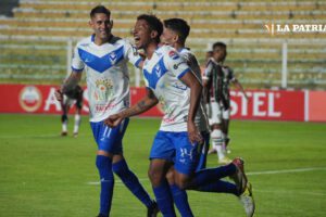 Moisés Calero celebra el gol que anotó