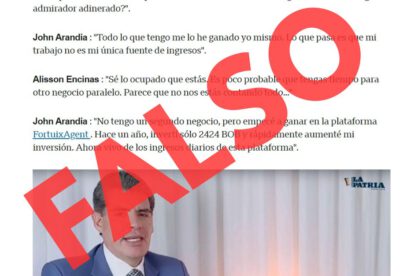 Publicación falsa manipula entrevista de periodista de LA PATRIA