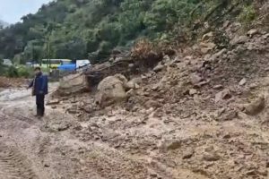 Deslizamiento en la ruta nueva