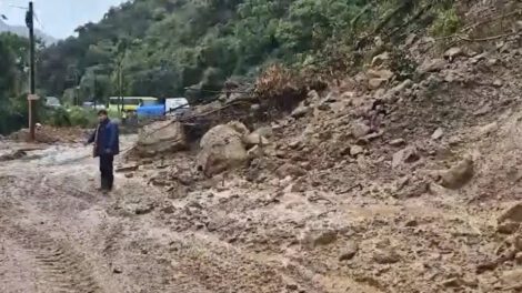 Deslizamiento en la ruta nueva