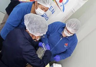 tecnología nuclear en transfusiones de sangre