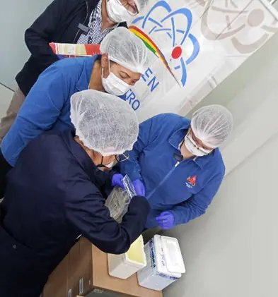 tecnología nuclear en transfusiones de sangre