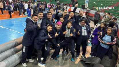 Festejo de los jugadores de CAN por lograr la clasificación