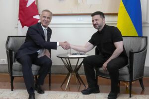 Zelensky y Carney se reúnen para presionar a Rusia