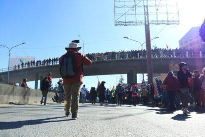 Movilización nacional hacia La Paz convocada por evistas