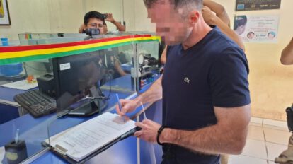 Antonio Parada Vaca en territorio boliviano