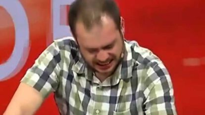 Peter Erlwein durante la transmisión en Red Uno
