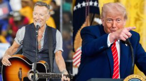 Bruce Springsteen y Donald Trump en un combo de fotografías de archivo