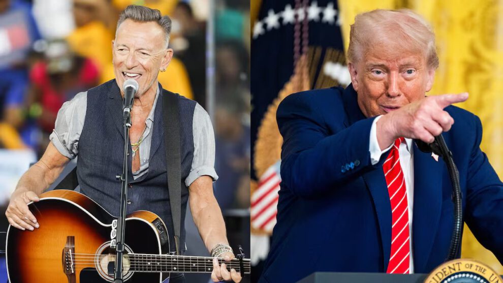 Bruce Springsteen y Donald Trump en un combo de fotografías de archivo