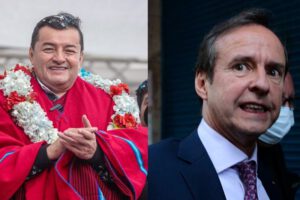 Candidatos presidenciales Jhonny Fernández y Jorge Tuto Quiroga