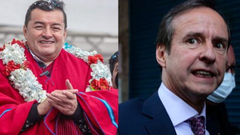 Candidatos presidenciales Jhonny Fernández y Jorge Tuto Quiroga