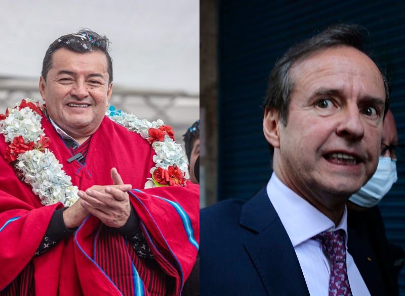 Candidatos presidenciales Jhonny Fernández y Jorge Tuto Quiroga