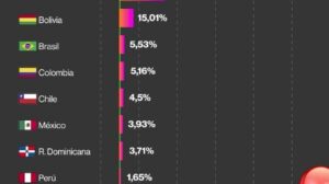 Inflación en Bolivia del 15,01 % y creciente desconfianza económica