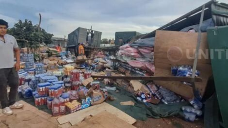 Accidente de camión en Santa Cruz