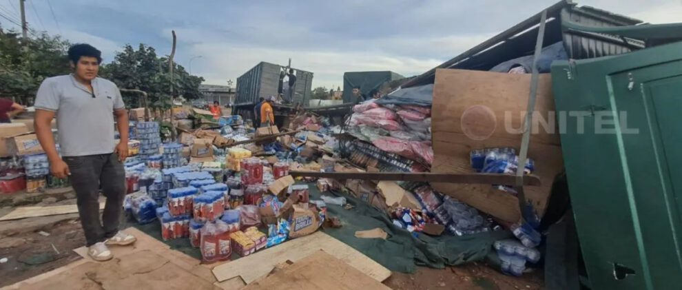 Accidente de camión en Santa Cruz