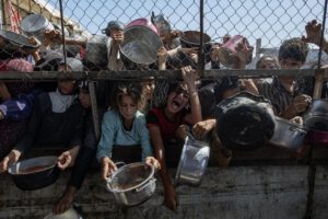 centro de distribución de alimentos en Gaza