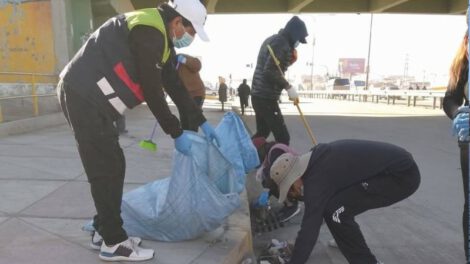 Oruro Limpio y Verde en campaña de aseo