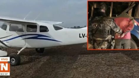 Aterrizaje forzoso en Santa Fe relacionado con narcotráfico