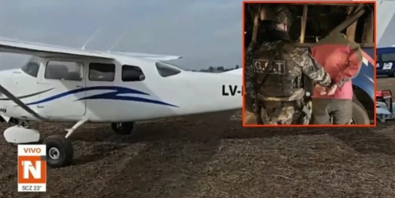 Aterrizaje forzoso en Santa Fe relacionado con narcotráfico