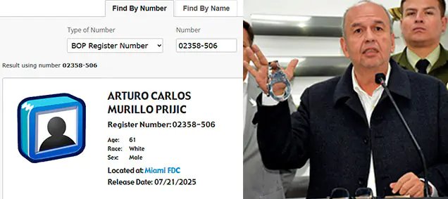 Arturo Murillo y su posible salida anticipada de prisión