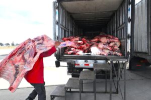 Arribo de alimentos vía aérea supervisado por Luis Arce