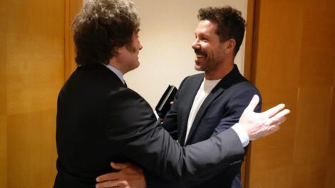 Javier Milei y Diego Simeone se reencuentran antes del foro económico en Madrid