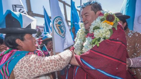 Jhonny Fernández en el encuentro con sus seguidores en El Alto