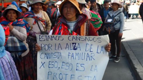 Crisis alimentaria en Bolivia durante protestas campesinas
