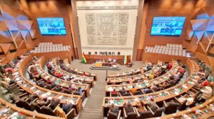 Una vista general del hemiciclo de la Cámara de Senadores, en la ALP