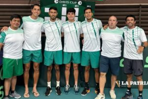 Integrantes del equipo boliviano que jugará la Copa Davis