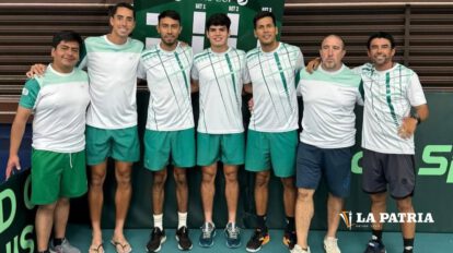 Integrantes del equipo boliviano que jugará la Copa Davis