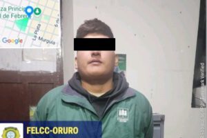 Granada de gas en Oruro