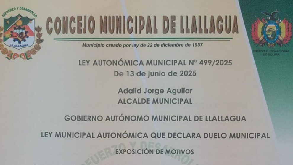 Duelo municipal en Llallagua por hechos de violencia