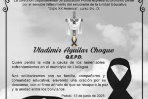 Estudiante fallece en Llallagua tras enfrentamientos