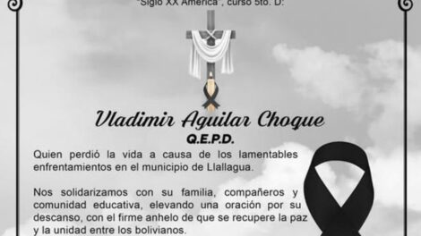 Estudiante fallece en Llallagua tras enfrentamientos