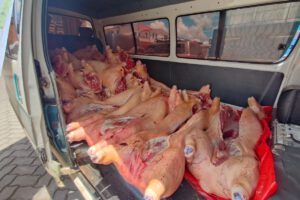 Incautación de carne de cerdo en La Paz