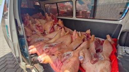 Incautación de carne de cerdo en La Paz