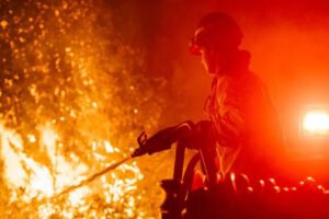 Incendio forestal en Nueva Jersey