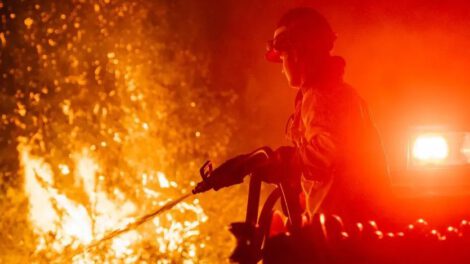 Incendio forestal en Nueva Jersey